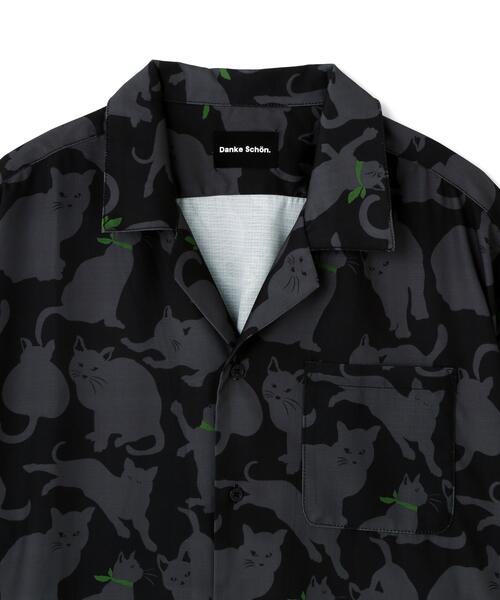 DANKE SCHON(ダンケシェーン)の「【WEB&DEPOT限定】DankeSchon/ダンケシェーン/CAT S/S SHIRTS(シャツ/ブラウス・メンズ・ブラック・XL/L/M)」の6枚目の写真