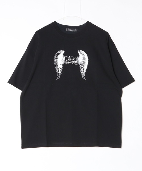 A'GEM9(エージェムナイン)の「A'GEM/9 × .kom 『A'GEM/9/エージェムナイン』 フェザー×クロスTシャツ(Tシャツ/カットソー・レディース・ホワイト/ブラック/グレー・FREE)」の13枚目の写真