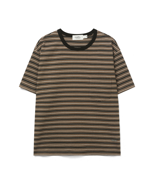 COSTUME O’CLOCK(コスチュームオクロック)の「ストライプセミクロップショートスリーブTシャツ2COLORCOOSTS263(Tシャツ/カットソー・メンズ・ブラウン/カーキ・MEDIUM/LARGE/X-LARGE)」の7枚目の写真