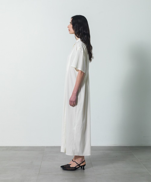 CITY TOKYO（シティトウキョウ）の「【CITY TOKYO/シティートウキョウ】Back Tuck Arrangement Dress / バックタックアレンジメントワンピース（ワンピース・レディース・ホワイト・1/2）」の22枚目の写真