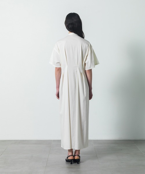 CITY TOKYO（シティトウキョウ）の「【CITY TOKYO/シティートウキョウ】Back Tuck Arrangement Dress / バックタックアレンジメントワンピース（ワンピース・レディース・ホワイト・1/2）」の15枚目の写真