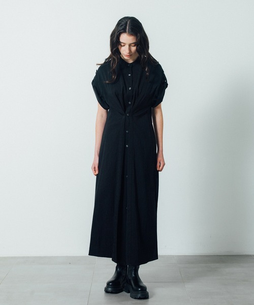 CITY TOKYO（シティトウキョウ）の「【CITY TOKYO/シティートウキョウ】Back Tuck Arrangement Dress / バックタックアレンジメントワンピース（ワンピース・レディース・ホワイト・1/2）」の20枚目の写真