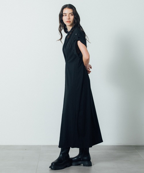 CITY TOKYO（シティトウキョウ）の「【CITY TOKYO/シティートウキョウ】Back Tuck Arrangement Dress / バックタックアレンジメントワンピース（ワンピース・レディース・ホワイト・1/2）」の9枚目の写真
