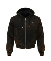 CARMID（カミド）の「アンティークピグメントクロップフードジップアップ[ブラウン]（パーカー）」