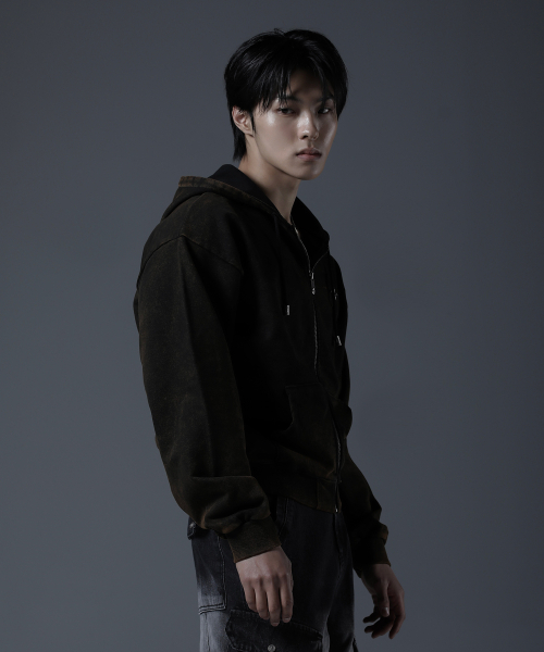 CARMID（カミド）の「アンティークピグメントクロップフードジップアップ[ブラウン]（パーカー・メンズ・その他・1/2/3）」の9枚目の写真