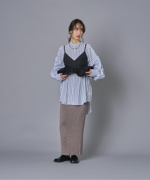 terrace(テラス)の「セパレートスリーブマルチウェイシャツ(シャツ/ブラウス・レディース・ベージュ/オフホワイト/サックスブルー・FREE)」の14枚目の写真