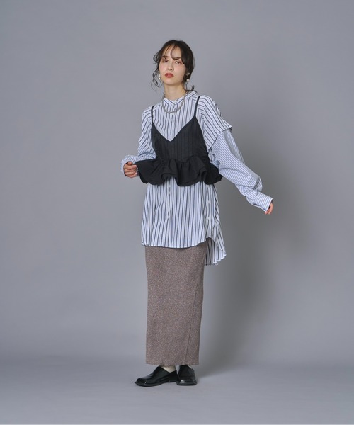 terrace(テラス)の「セパレートスリーブマルチウェイシャツ(シャツ/ブラウス・レディース・ベージュ/オフホワイト/サックスブルー・FREE)」の15枚目の写真