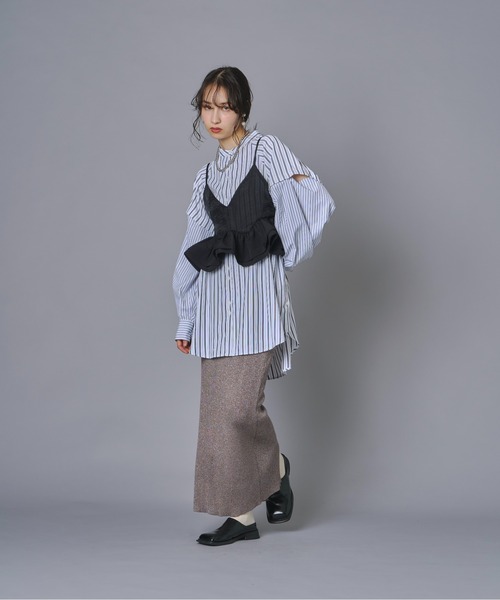 terrace(テラス)の「セパレートスリーブマルチウェイシャツ(シャツ/ブラウス・レディース・ベージュ/オフホワイト/サックスブルー・FREE)」の16枚目の写真