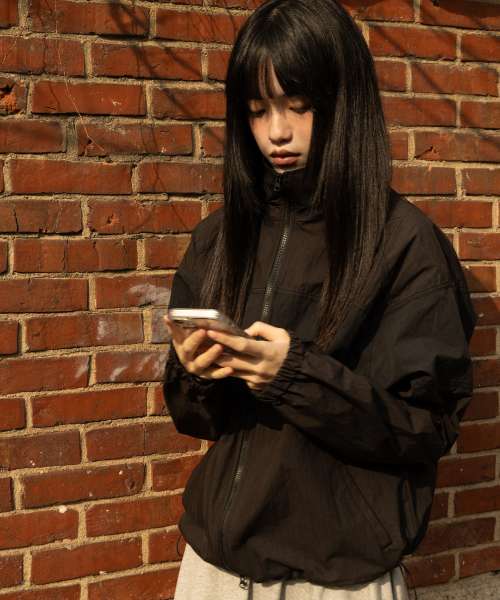 bounDary（バウンダリー）の「ナイロンウォッシングヴィンテージジャケット[ウォッシュドブラック]（ナイロンジャケット・レディース・その他・1/2）」の4枚目の写真