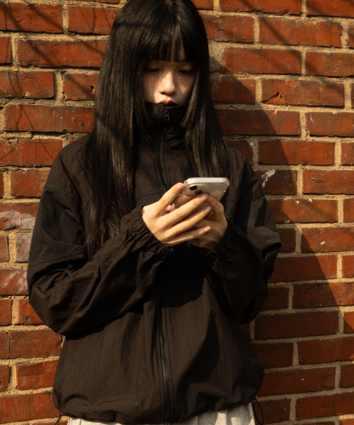 bounDary（バウンダリー）の「ナイロンウォッシングヴィンテージジャケット[ウォッシュドブラック]（ナイロンジャケット・レディース・その他・1/2）」の5枚目の写真