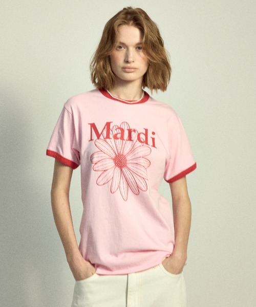 SLIM RINGER TSHIRT FLOWERMARDI / スリム リンガー Tシャツ フラワー