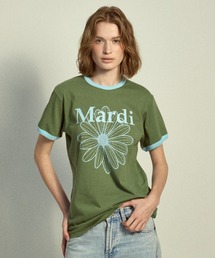 Mardi Mercredi マルディ カットソー NAVY GREEN KIDS TSHIRT TRIPLE FLOWER / キッズ Tシャツ トリプル フラワー（T
