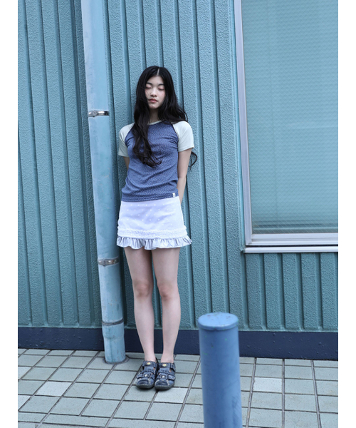UGLY SHADOW(アグリーシャドウ)の「STAR CONTRAST RAGLAN T-SHIRT(NAVY)(Tシャツ/カットソー・レディース・その他・FREE)」の2枚目の写真