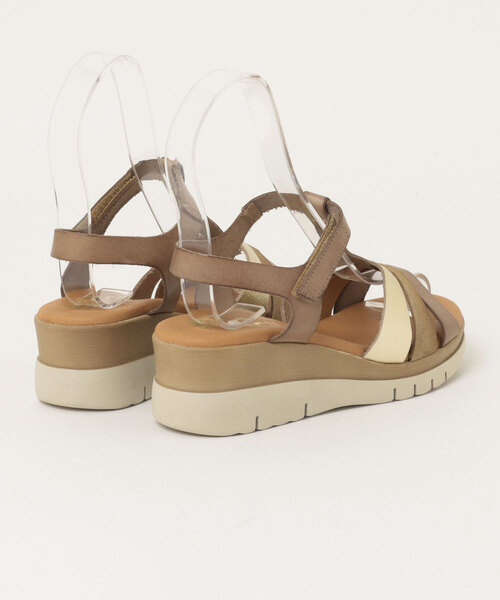 inter-chaussures(インターショシュール)の「【Marila】異素材コンビ厚底サンダル (E2124E)(サンダル・レディース・ベージュ系その他/ブラウン系その他・35/37/38/39/36)」の3枚目の写真