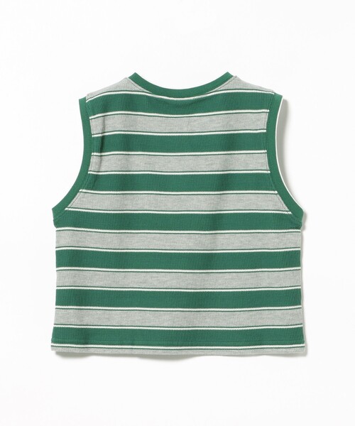 BEAMS HEART(ビームスハート)の「【EXCLUSIVE】RUSSELL ATHLETIC / ワッフル ボーダー ノースリーブ Tシャツ(Tシャツ/カットソー・レディース・グリーン/ネイビー・FREE)」の12枚目の写真
