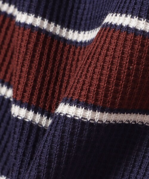 BEAMS HEART(ビームスハート)の「【EXCLUSIVE】RUSSELL ATHLETIC / ワッフル ボーダー ノースリーブ Tシャツ(Tシャツ/カットソー・レディース・グリーン/ネイビー・FREE)」の17枚目の写真