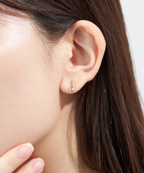 festaria bijou SOPHIA（フェスタリアビジュソフィア）の「K10YG トパーズ・ダイヤモンド ピアス（ピアス（両耳用）・レディース・イエローゴールド・ONE SIZE）」の3枚目の写真