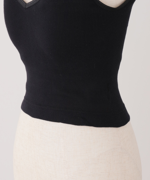 PALM(パーム)の「《追加》PALM/パーム 2×2RIB BRACAMISOLE PLTY-A1002(インナーウェア/肌着・レディース・ブラック/カーキ/ベージュ系その他・FREE)」の7枚目の写真