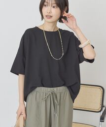 Tシャツ/カットソー（ブラック/黒色系・フリル）ファッション通販