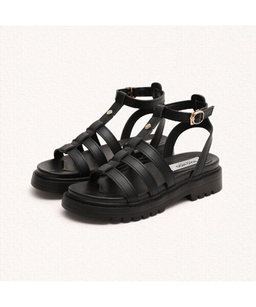 MAC MOC(マックモック)の「ゴヤ ストラップフィッシャーマンサンダル_2カラー (5cm)(サンダル・レディース・ブラック/キャメル・25cm/22.5cm/23.5cm/23cm/24.5cm/24cm)」の1枚目の写真