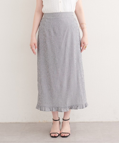 natural couture(ナチュラルクチュール)の「裾フリルチェック柄スカート(スカート・レディース・ブラウン系その他/グリーン系その他/ネイビー/ブラック系その他・FREE)」の14枚目の写真