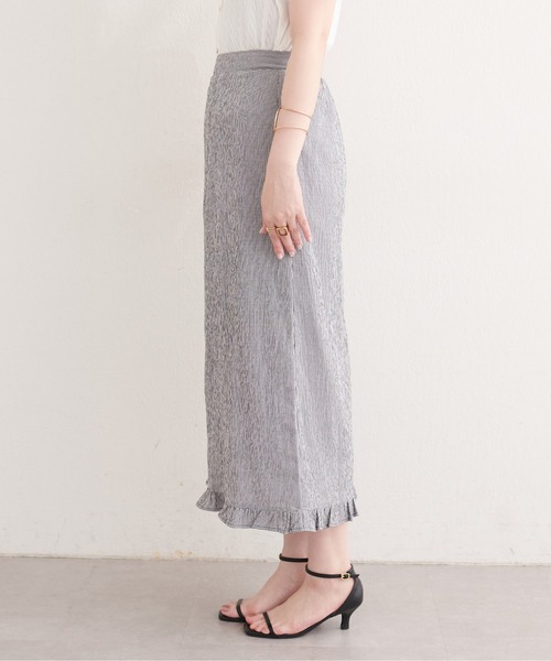 natural couture(ナチュラルクチュール)の「裾フリルチェック柄スカート(スカート・レディース・ブラウン系その他/グリーン系その他/ネイビー/ブラック系その他・FREE)」の15枚目の写真