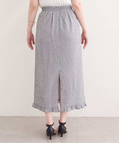 natural couture(ナチュラルクチュール)の「裾フリルチェック柄スカート(スカート・レディース・ブラウン系その他/グリーン系その他/ネイビー/ブラック系その他・FREE)」の5枚目の写真