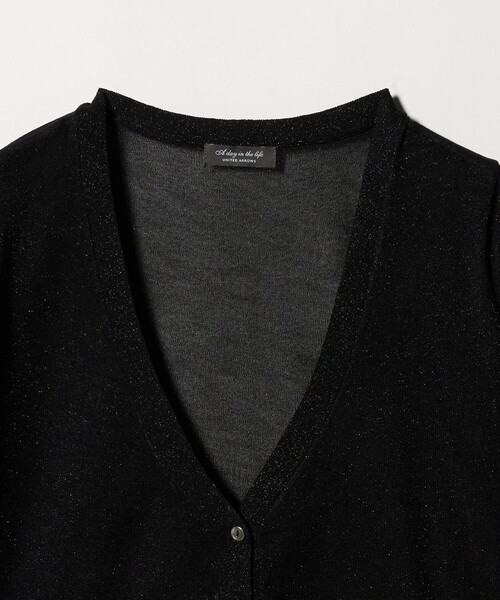 A DAY IN THE LIFE UNITED ARROWS(アデイインザライフユナイテッドアローズ)の「シアーVネックカーディガン 5分袖 ‐ウォッシャブル‐ <A DAY IN THE LIFE>(ニット/セーター・レディース・ブラウン系/ピンク/ブラック/ライトグレー・FREE)」の12枚目の写真