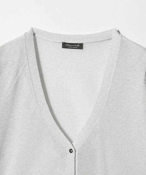 A DAY IN THE LIFE UNITED ARROWS(アデイインザライフユナイテッドアローズ)の「シアーVネックカーディガン 5分袖 ‐ウォッシャブル‐ <A DAY IN THE LIFE>(ニット/セーター・レディース・ブラウン系/ピンク/ブラック/ライトグレー・FREE)」の15枚目の写真