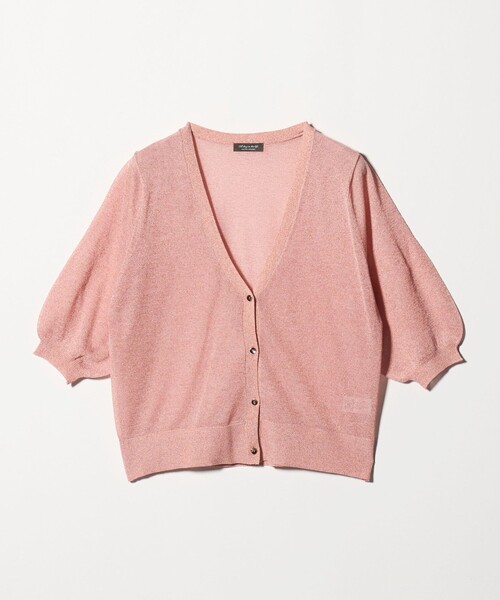 A DAY IN THE LIFE UNITED ARROWS(アデイインザライフユナイテッドアローズ)の「シアーVネックカーディガン 5分袖 ‐ウォッシャブル‐ <A DAY IN THE LIFE>(ニット/セーター・レディース・ブラウン系/ピンク/ブラック/ライトグレー・FREE)」の17枚目の写真