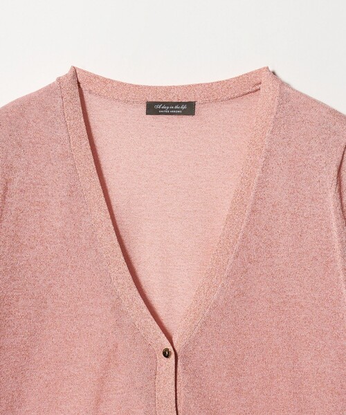 A DAY IN THE LIFE UNITED ARROWS(アデイインザライフユナイテッドアローズ)の「シアーVネックカーディガン 5分袖 ‐ウォッシャブル‐ <A DAY IN THE LIFE>(ニット/セーター・レディース・ブラウン系/ピンク/ブラック/ライトグレー・FREE)」の18枚目の写真