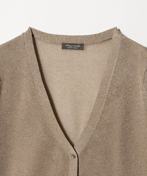 A DAY IN THE LIFE UNITED ARROWS(アデイインザライフユナイテッドアローズ)の「シアーVネックカーディガン 5分袖 ‐ウォッシャブル‐ <A DAY IN THE LIFE>(ニット/セーター・レディース・ブラウン系/ピンク/ブラック/ライトグレー・FREE)」の21枚目の写真