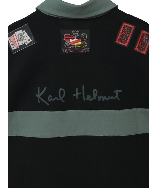KARL HELMUT(カールヘルム)の「ネーム付きバックロゴラガーシャツ(Tシャツ/カットソー・メンズ・ネイビー×ホワイト/ホワイト×ピンク/ブラック×グリーン・FREE)」の11枚目の写真