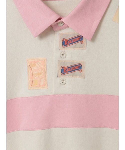 KARL HELMUT(カールヘルム)の「ネーム付きバックロゴラガーシャツ(Tシャツ/カットソー・メンズ・ネイビー×ホワイト/ホワイト×ピンク/ブラック×グリーン・FREE)」の9枚目の写真