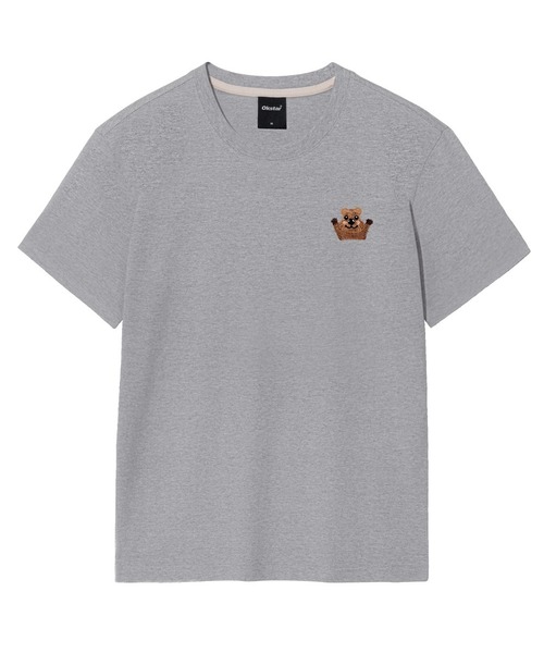 OKSTAR(オクスター)の「クォーカ刺繍半袖(Tシャツ/カットソー・レディース・ブラック/カーキ/ライトベージュ/グレー/ダークブルー/ダークグリーン/ライトグレー/ダークグレー/クリーム/ホワイト/ネイビー・SMALL/MEDIUM/LARGE/X-LARGE/2XL/3XL/4XL)」の4枚目の写真