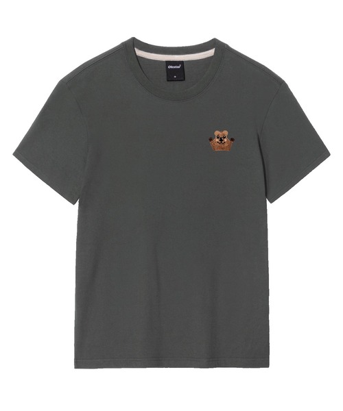 OKSTAR(オクスター)の「クォーカ刺繍半袖(Tシャツ/カットソー・レディース・ブラック/カーキ/ライトベージュ/グレー/ダークブルー/ダークグリーン/ライトグレー/ダークグレー/クリーム/ホワイト/ネイビー・SMALL/MEDIUM/LARGE/X-LARGE/2XL/3XL/4XL)」の5枚目の写真