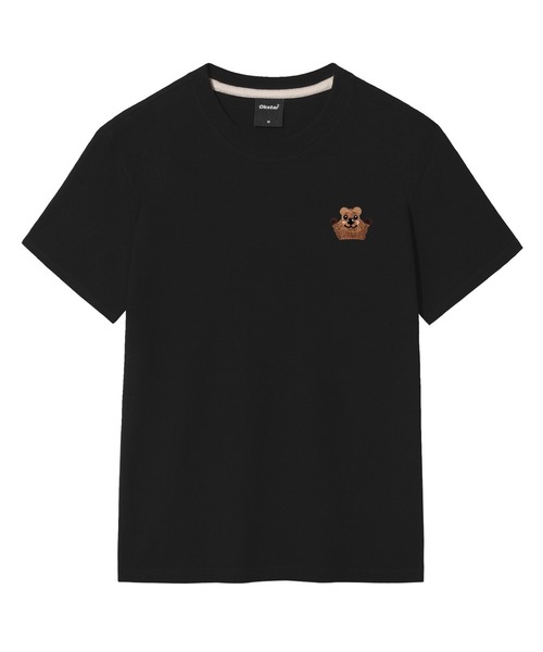 OKSTAR(オクスター)の「クォーカ刺繍半袖(Tシャツ/カットソー・レディース・ブラック/カーキ/ライトベージュ/グレー/ダークブルー/ダークグリーン/ライトグレー/ダークグレー/クリーム/ホワイト/ネイビー・SMALL/MEDIUM/LARGE/X-LARGE/2XL/3XL/4XL)」の2枚目の写真