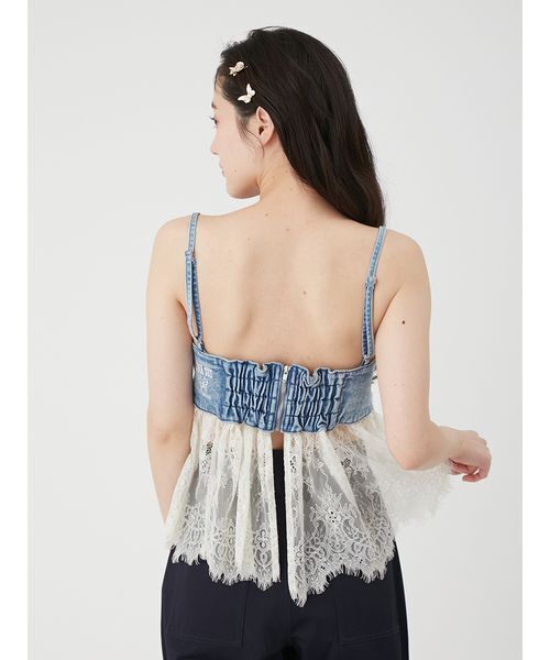 LILY BROWN(リリーブラウン)の「【LILY BROWN×ANNA SUI】バタフライレースデニムビスチェトップス(その他トップス・レディース・ライトブルー/ブラック・F)」の7枚目の写真