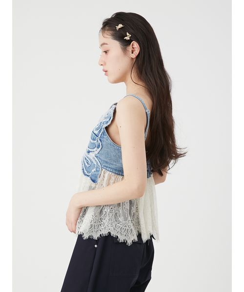 LILY BROWN(リリーブラウン)の「【LILY BROWN×ANNA SUI】バタフライレースデニムビスチェトップス(その他トップス・レディース・ライトブルー/ブラック・F)」の10枚目の写真