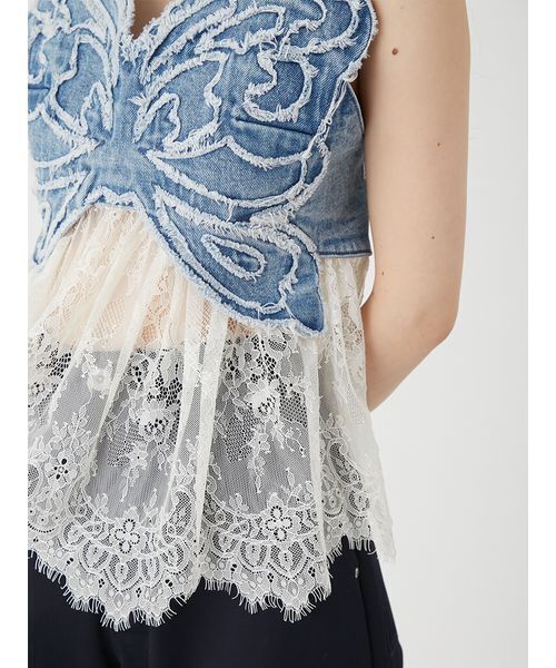 LILY BROWN(リリーブラウン)の「【LILY BROWN×ANNA SUI】バタフライレースデニムビスチェトップス(その他トップス・レディース・ライトブルー/ブラック・F)」の13枚目の写真