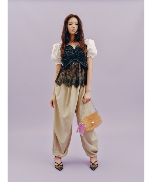 LILY BROWN(リリーブラウン)の「【LILY BROWN×ANNA SUI】バタフライレースデニムビスチェトップス(その他トップス・レディース・ライトブルー/ブラック・F)」の5枚目の写真