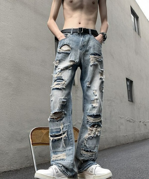 REBALANCE(リバランス)の「ダメージデニム(デニムパンツ・メンズ・A・MEDIUM/LARGE/X-LARGE)」の3枚目の写真