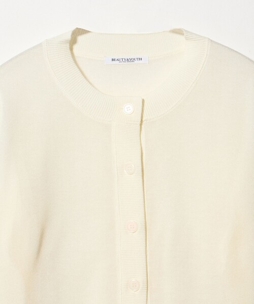 BEAUTY&YOUTH UNITED ARROWS(ビューティーアンドユースユナイテッドアローズ)の「【WEB限定 Wardrobe DAILY MINIMAL】ハーフスリーブ シアーカーディガン ウォッシャブル(カーディガン/ボレロ・レディース・ライム/ダークブラウン/ホワイト・FREE)」の17枚目の写真