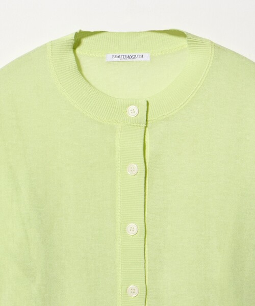 BEAUTY&YOUTH UNITED ARROWS(ビューティーアンドユースユナイテッドアローズ)の「【WEB限定 Wardrobe DAILY MINIMAL】ハーフスリーブ シアーカーディガン ウォッシャブル(カーディガン/ボレロ・レディース・ライム/ダークブラウン/ホワイト・FREE)」の20枚目の写真