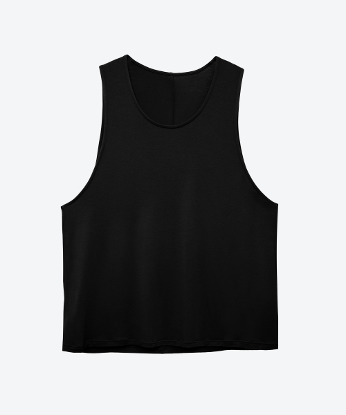 UNTAGE（アンテージ）の「ワイドショルダーシルキー袖なしTシャツ[ブラック(ユニセックス)]_UTT-ST71（Tシャツ/カットソー・メンズ・その他・MEDIUM/LARGE）」の5枚目の写真