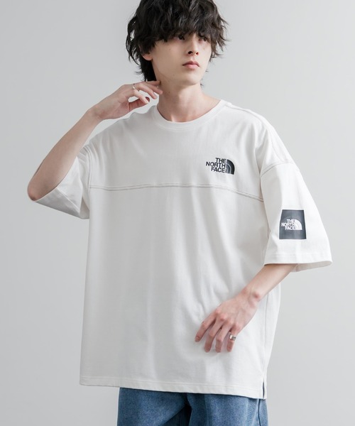 THE NORTH FACE(ザノースフェイス)の「THE NORTH FACE WHITE LABEL STITCH DYEING S/S R/TEE オーバーサイズステッチラインワンポイントロゴピグメント加工半袖Tシャツ(Tシャツ/カットソー・メンズ・チャコールグレー/ベージュ/ホワイト・XL/M/XXL/L)」の2枚目の写真