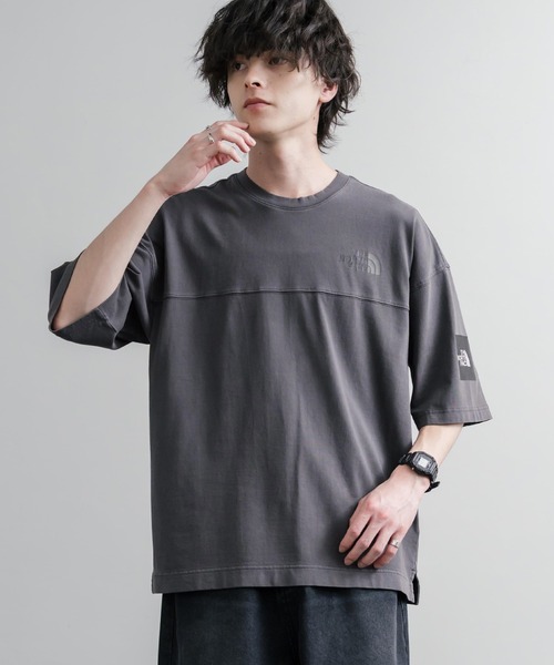 THE NORTH FACE(ザノースフェイス)の「THE NORTH FACE WHITE LABEL STITCH DYEING S/S R/TEE オーバーサイズステッチラインワンポイントロゴピグメント加工半袖Tシャツ(Tシャツ/カットソー・メンズ・チャコールグレー/ベージュ/ホワイト・XL/M/XXL/L)」の12枚目の写真
