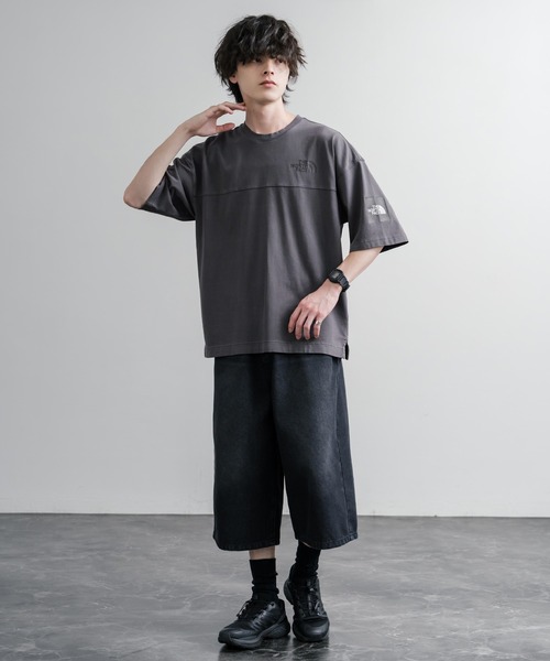 THE NORTH FACE(ザノースフェイス)の「THE NORTH FACE WHITE LABEL STITCH DYEING S/S R/TEE オーバーサイズステッチラインワンポイントロゴピグメント加工半袖Tシャツ(Tシャツ/カットソー・メンズ・チャコールグレー/ベージュ/ホワイト・XL/M/XXL/L)」の15枚目の写真