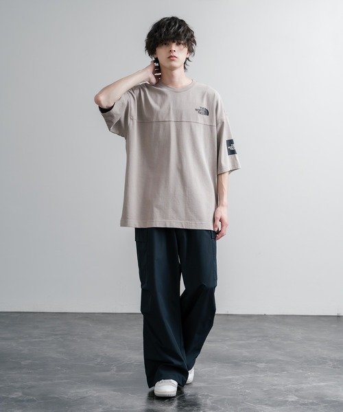 THE NORTH FACE(ザノースフェイス)の「THE NORTH FACE WHITE LABEL STITCH DYEING S/S R/TEE オーバーサイズステッチラインワンポイントロゴピグメント加工半袖Tシャツ(Tシャツ/カットソー・メンズ・チャコールグレー/ベージュ/ホワイト・XL/M/XXL/L)」の18枚目の写真