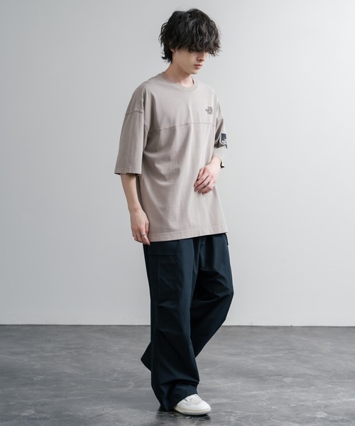 THE NORTH FACE(ザノースフェイス)の「THE NORTH FACE WHITE LABEL STITCH DYEING S/S R/TEE オーバーサイズステッチラインワンポイントロゴピグメント加工半袖Tシャツ(Tシャツ/カットソー・メンズ・チャコールグレー/ベージュ/ホワイト・XL/M/XXL/L)」の20枚目の写真